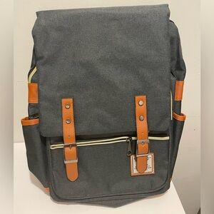 Wenjie Brand Vintage Dark Blue Vintage Style Oxford Travel Laptop Backpack